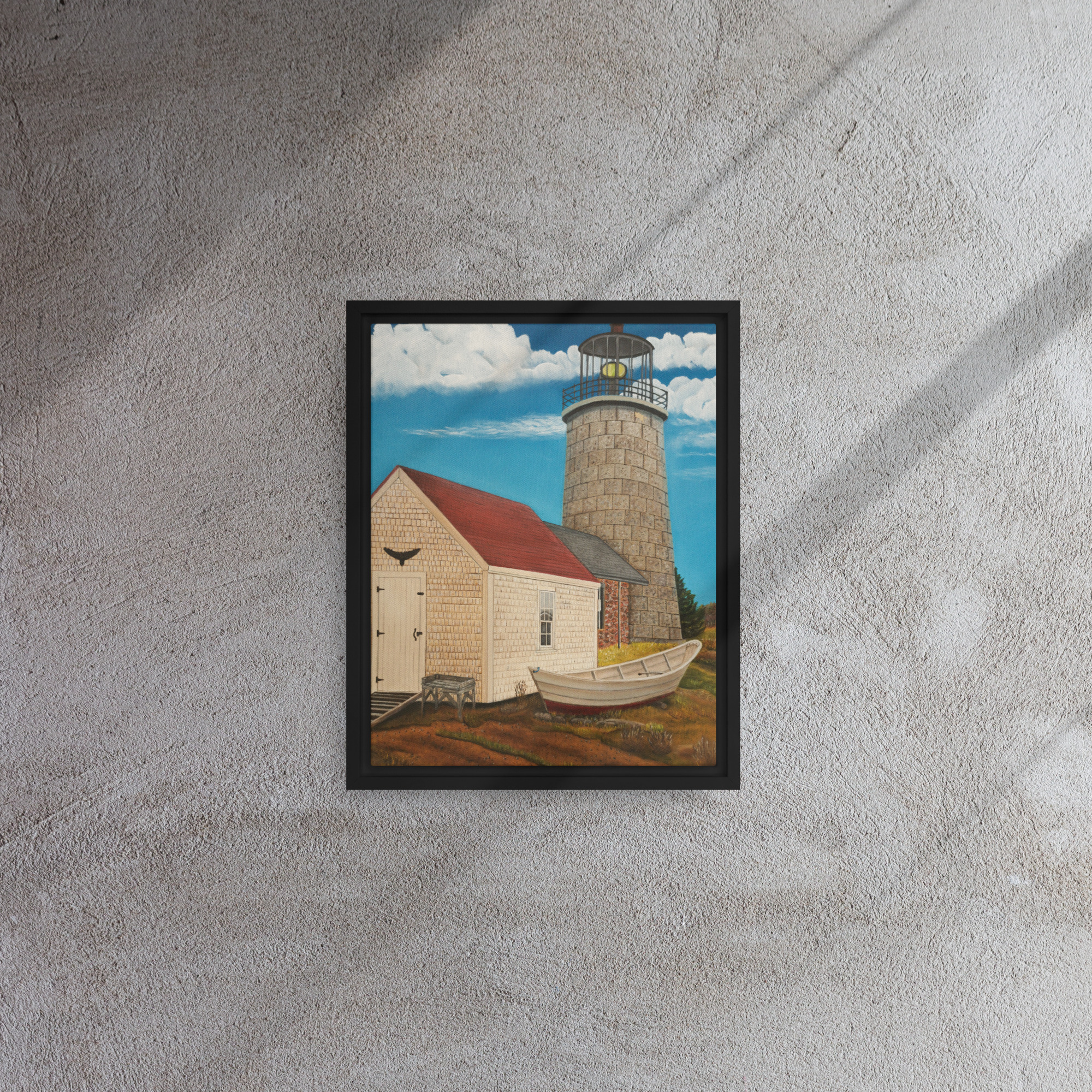 Lighthouse Framed Canvas Art | Monhegan Island - Image 2
