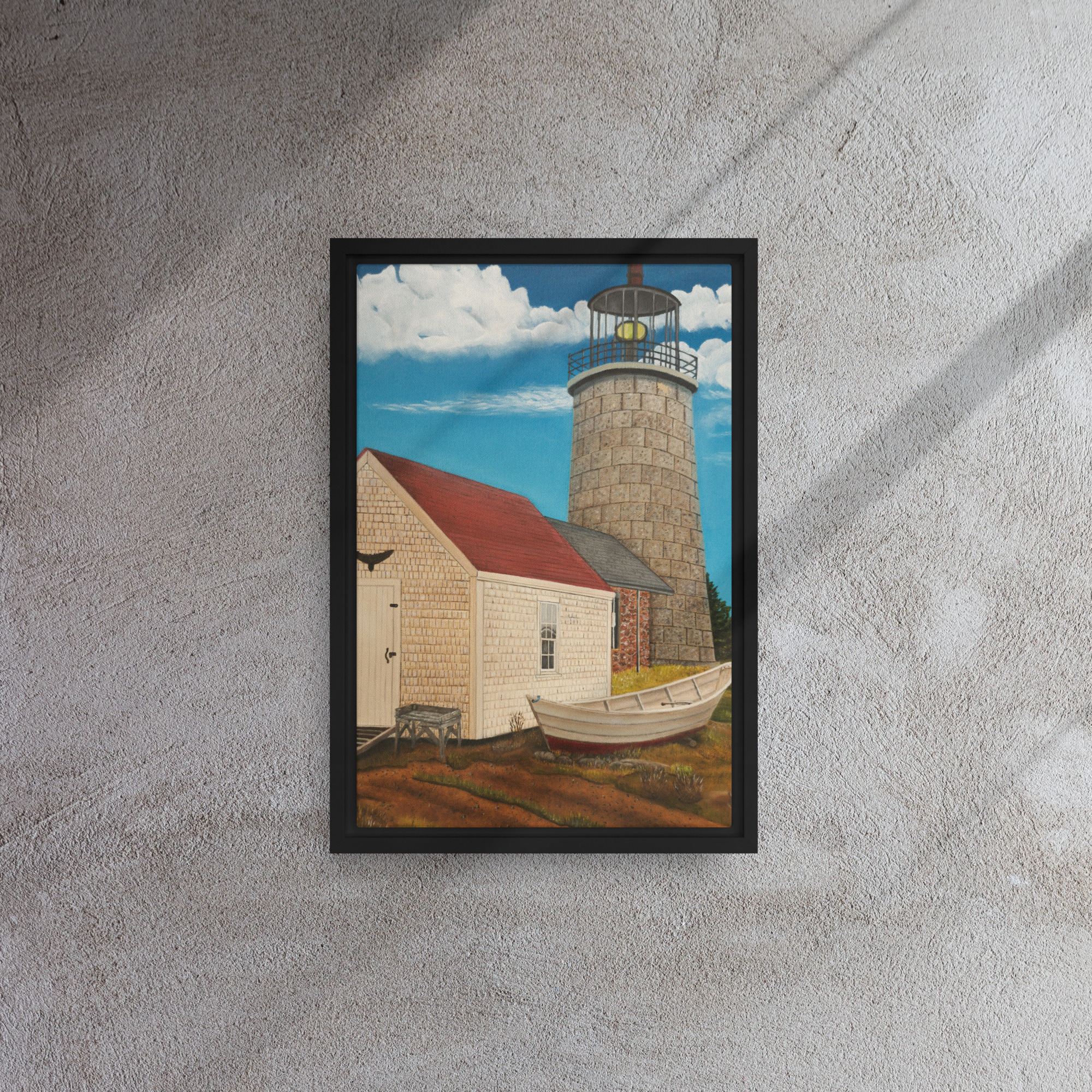 Lighthouse Framed Canvas Art | Monhegan Island - Image 3