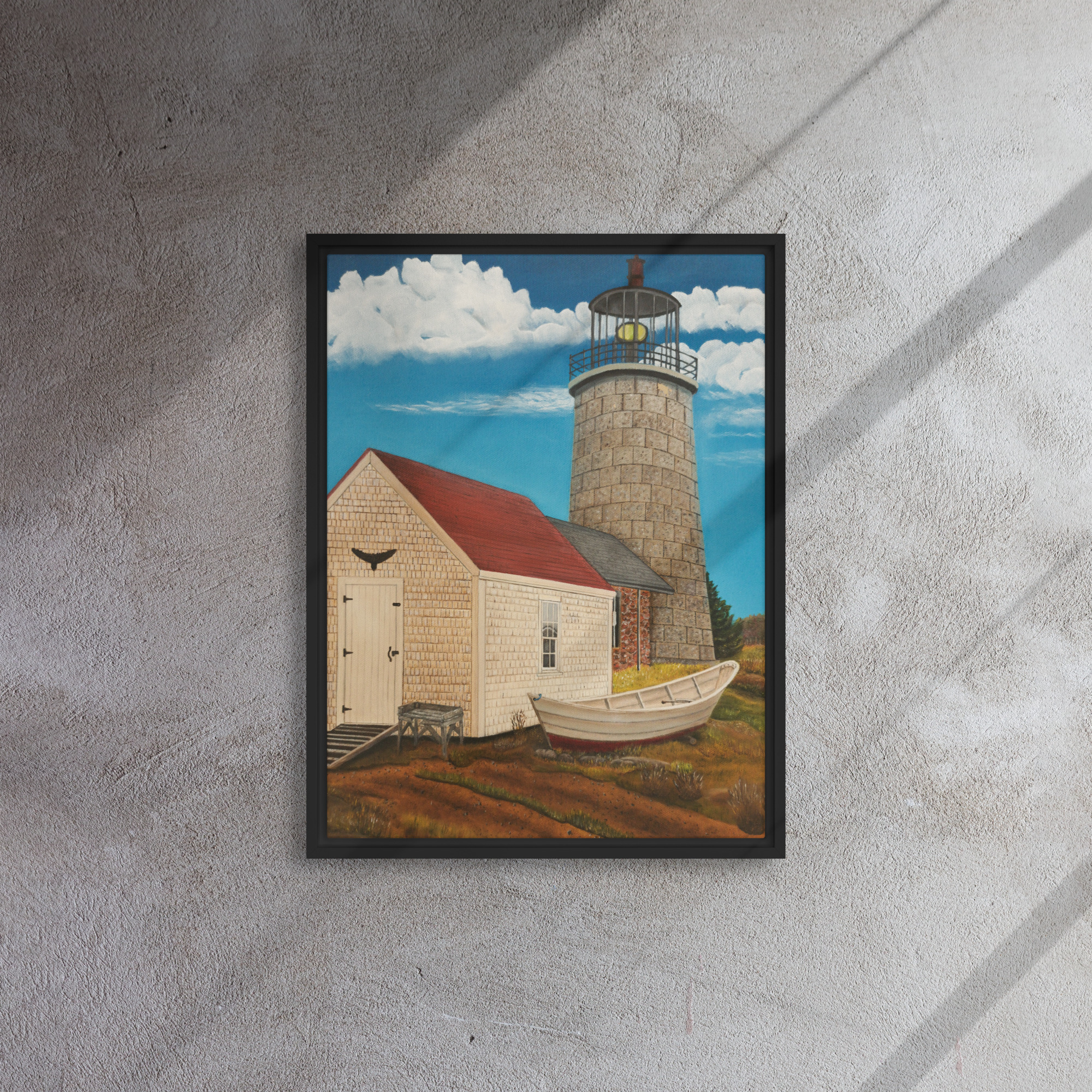 Lighthouse Framed Canvas Art | Monhegan Island - Image 4