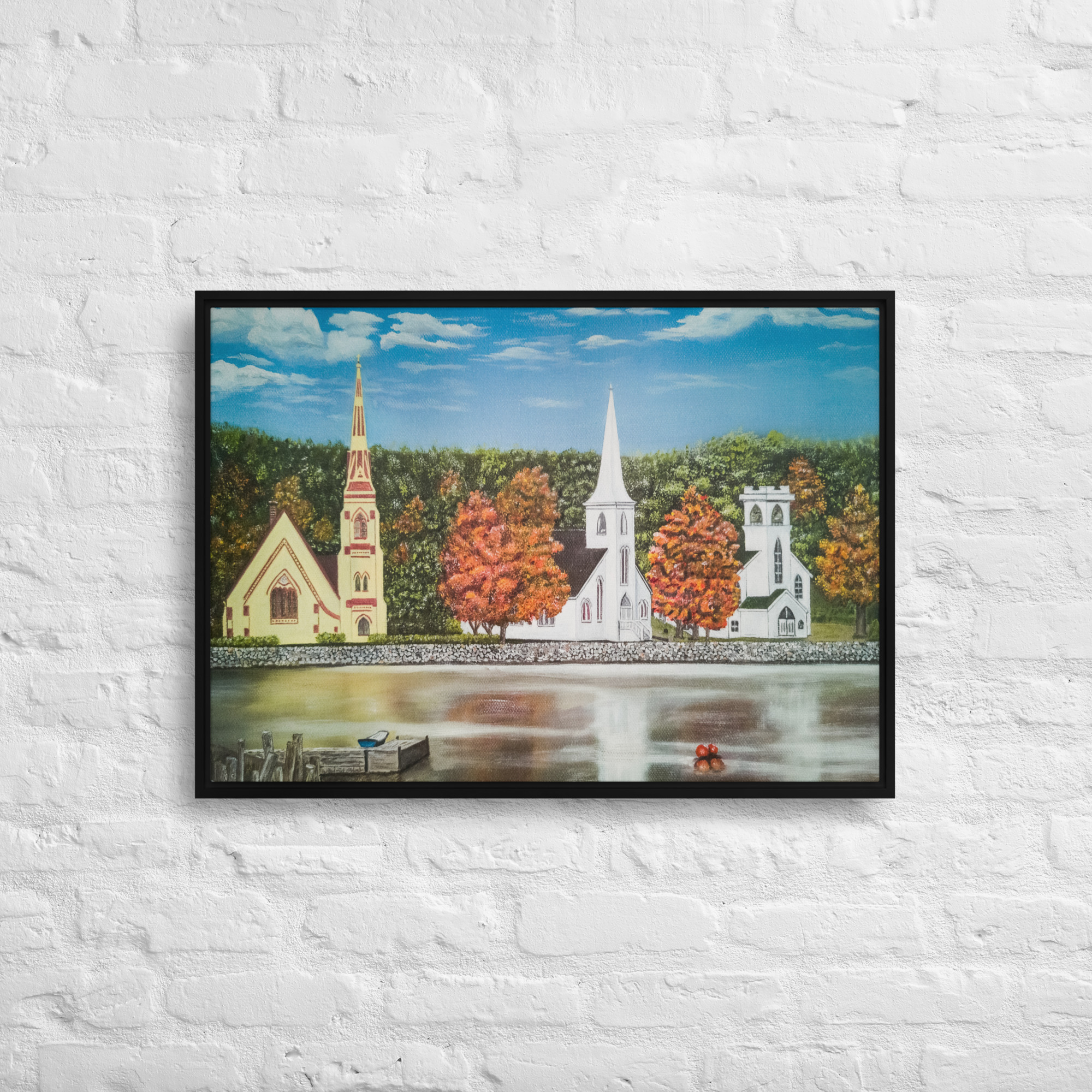 Church Wall Art | Mahone Bay Three Churches - Image 4