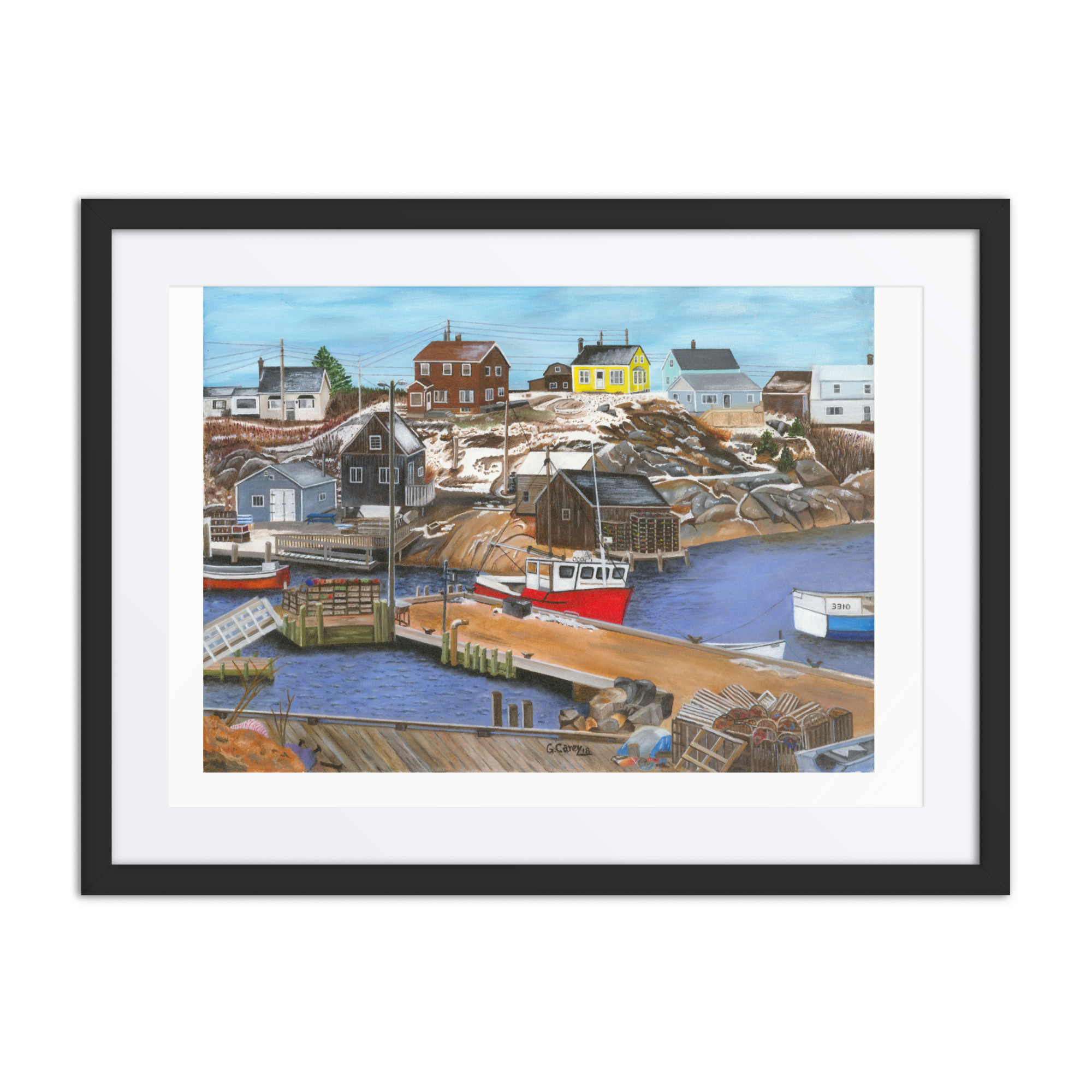 Peggy's Cove Seascape is Fishing Art in a seaside village, Peggy's Cove NS.